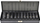 Set çelësa goditës Awtools Black Line 1/2", 11 copa 10-24mm, në kuti metalike