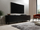 Komodë TV Cama Meble Etna, 200x42x52 cm, e zezë mat