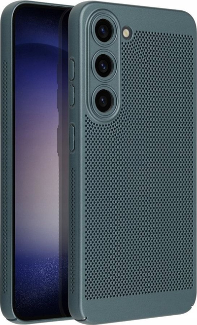 Futrollë Tok Breezy për Samsung Galaxy A15 4G / A15 5G, me vrima ajrimi, plastike e butë, jeshile