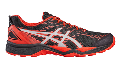 Патики за трчање Asics Gel-FujiTrabuco 5 за мажи, планински терен, црни со црвено
