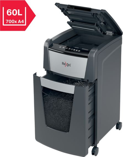 Makinë sharrimi dokumentesh Rexel Auto+ Optimum 225M, P-5, 60L, gri