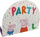 Ftesa feste Peppa Pig Stand Up, set 8 copë, shumëngjyrëshe