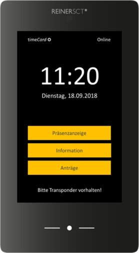 Terminal kohe Reiner SCT timeCard Terminal 3, sistem timeCard, i zi