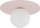 Плафонска ламба TK Lighting Pixie, стакло, Ø25 cm, розова