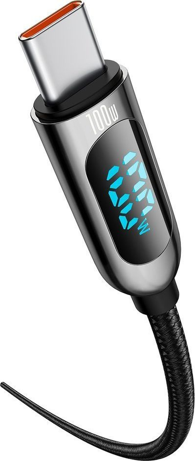 Kabllo USB C në USB C Baseus, 1m, 100W 5A, e zezë