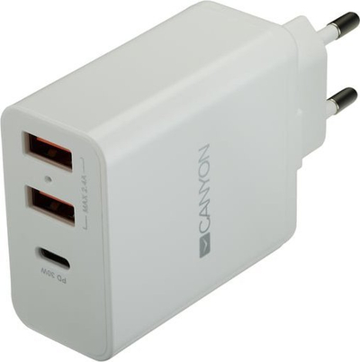 Karikues muri Canyon CNE-CHA08W, 30W, 3 porta USB, i bardhë