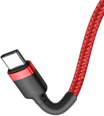Kabllo Baseus Cafule Series, Type-C PD2.0, 60W, (20V 3A) 1m, e kuqe