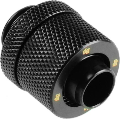 Fiting i drejtë për ftohje me ujë Bitspower BP-MBCPF-CC2, 1/4", për tuba 13/10 mm, i zi mat