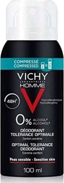 Deodorant Vichy 48H Optimal Tolerance, 100 ml, pa aromë