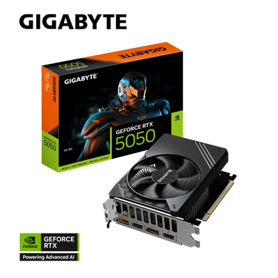 Графичка картичка GIGABYTE GeForce RTX 5050 D6 8G, 8GB GDDR6, PCI-E 5.0, црна