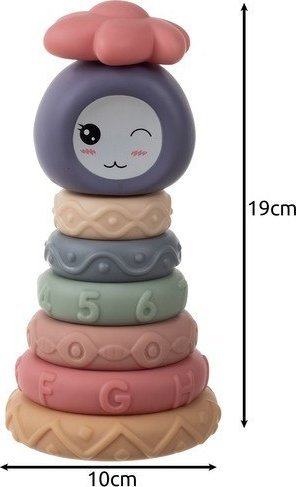 Lodër blloqe sensoriale Kruzzel 25116, set me 8 copë, gomë e butë, me ngjyra nga të gjitha