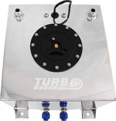 Rezervuar karburanti TurboWorks, 10L, me sensor niveli, argjendtë