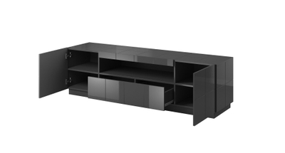 Komodë TV CAMA Meble REJA 184, 184cm, dru, e zezë