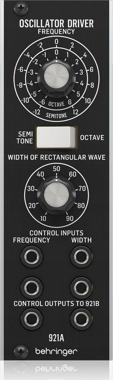 Modul oscillator driver Behringer 921A, analog, për Eurorack, i zi