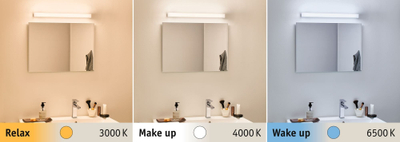 Dritë pasqyre LED Paulmann HomeSpa Luno, 60 cm, IP44, e bardhë