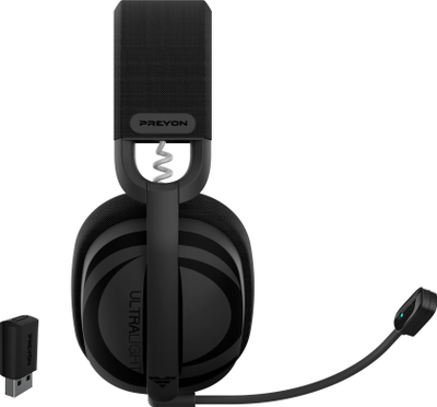 Set gaming Preyon Tornado Fly PTF40B me qëndrus kufjesh Heron Beak PHB41B, RGB, wireless charging, i zi