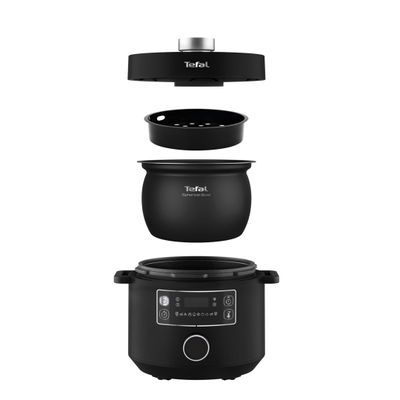 Tenxhere multifunksionale Tefal CY7548 Turbo Cuisine, elektrike me presion, 10 programe automatike, inox
