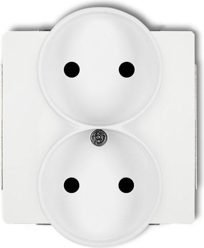 Prizë dyshe Karlik Deco DGPR-2, 16A, pa kapak, e bardhë