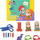 Set lodër plastelinë Hua Li Toys Funny Hair Salon, 6 ngjyra, aksesorë parukerie, shumëngjyrësh