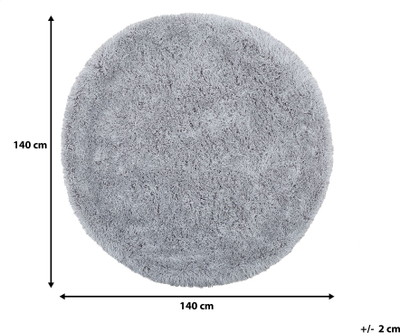 Tapet Shaggy CIDE rrumbullak, 140 cm, gri