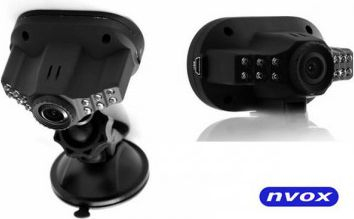 Kamerë për makinë Nvox FHD 1080P, me ekran 2", microSD deri 32GB, ngjyrë e zezë