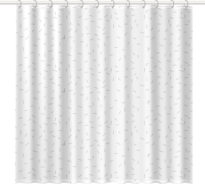 Perde dushi Rayen Premium, 180 x 200 cm, 100% pambuk, e bardhë