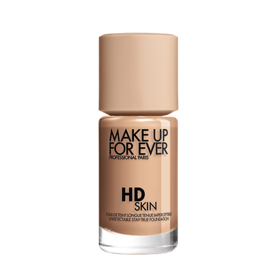 Fondatinë Make Up For Ever HD Skin, mbulim i mesëm, efekt natyral, bezhë