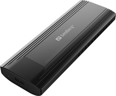 Kuti eksternale SSD Sandberg M.2 PCIe NVMe, USB-C 3.2 Gen 2, deri 2TB, gri