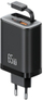 Karikues USB Usams CC299 Xiang Series, 65W GaN, me kabllo Type C tërheqëse, i zi