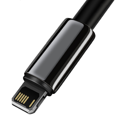 Kabllo Baseus Tungsten Gold USB në iP 2.4A 2m (i zi)