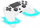 Gamepad wireless YAXO Viper Strike, për PS4 PS3 PC Android, i bardhë