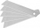 Tehe zëvendësuese për thikë prerëse, 18 mm, set 10 copë, argjend