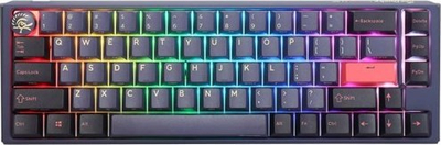 Tastierë gaming Ducky One 3 SF Cosmic Blue, mekanike Cherry MX Ergo Clear, RGB, blu e errët