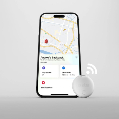 Tracker GPS SBS për iOS, me Bluetooth, i bardhë