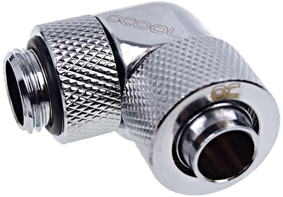 Спојка за вода Alphacool Eiszapfen 13/10mm, аголна 90°, G1/4, хром