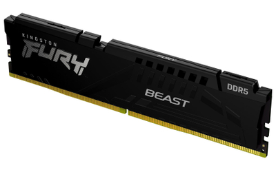 RAM Kingston FURY Beast, 16GB DDR5, 6000MHz CL30, црна
