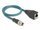 Kabllo rrjeti Delock M12 X Coded, 0.5m, CAT6a S/FTP, e zezë