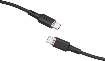 Kabllo USB C në USB C Acefast, silikon, 120cm, 60W, e zezë