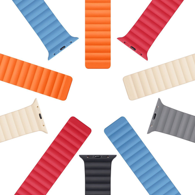 Rrip ore Apple Dux Ducis Magnetic Strap për Apple Watch Ultra 49mm, mbyllje me magnet, gri me portokalli