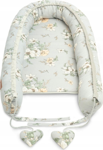 Shtrat për kalamaj Sensillo Nest Velvet Lily, 80x45 cm, gri