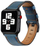 Rrip lëkure 4wrist për Apple Watch 42/44/45/49mm, i kaltër