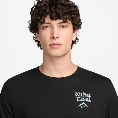 Bluzë sportive për meshkuj Nike Dri-FIT Running, teknologji Dri-FIT, e zezë
