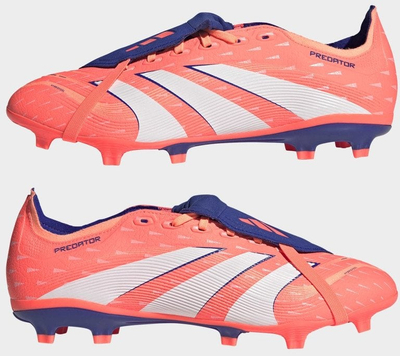 Këpucë futbolli Adidas Predator League, tokë natyrale FG, me gjuhë palosëse, portokalli