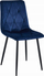 Karrige OSKAR Libra, kadife navy blue, këmbë t'zeza metal, set me 2 copa