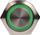 Buton kompjutri DimasTech PD020, LED 19 mm, me dritë jeshile, ngjyrë argjendi
