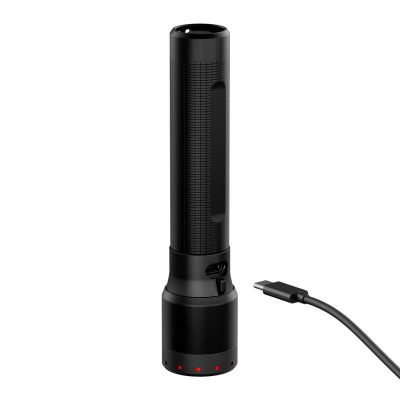Dritë dore Ledlenser P7R, 1200 lm, rikarikueshme, e zezë