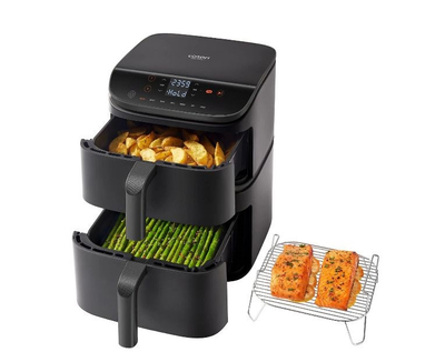 Fritezë ajrore Cosori Turbo Tower, 10.8L, 7 programe gatimi, e zezë