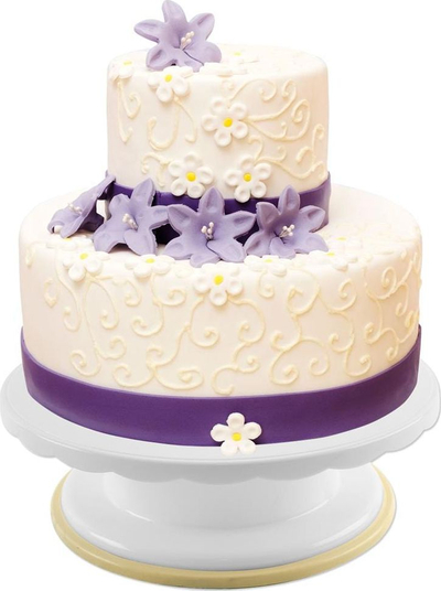 Stendë që rrotullohet për torta UH ORION, 28 cm, plastike, e bardhë