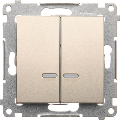 Kornizë Kontakt-Simon, 10A, 250 V, IP44, e artë