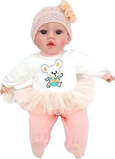 Kukull Baby Doll Adar 544406-560161, 40cm, me zë dhe këngë polonisht, me biberon